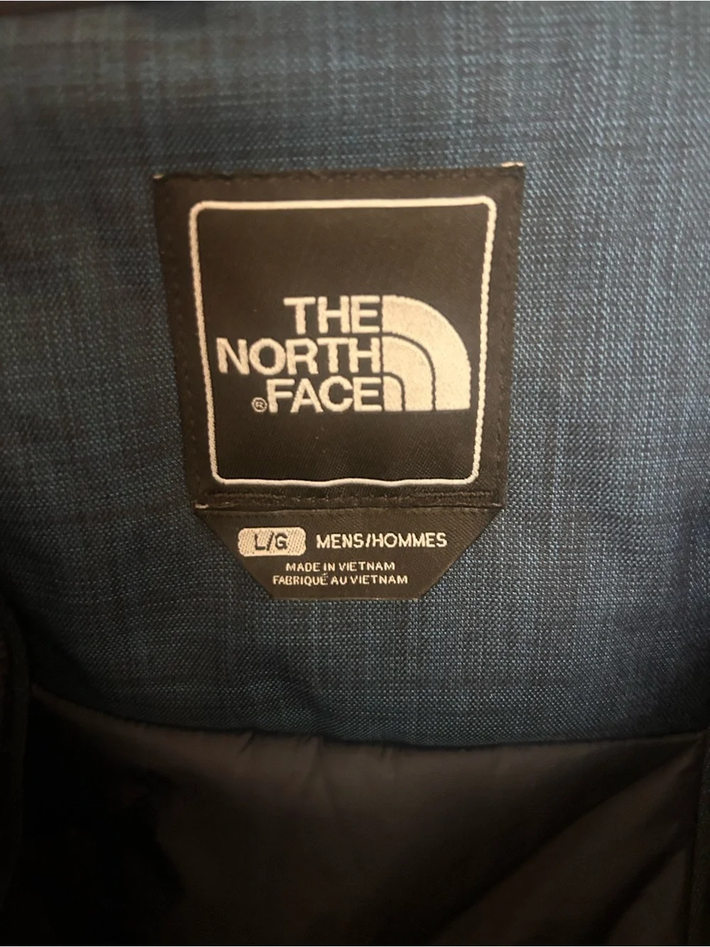 The North Face Men’s Deep Blue Hooded Ski Jacket with Neon Trim